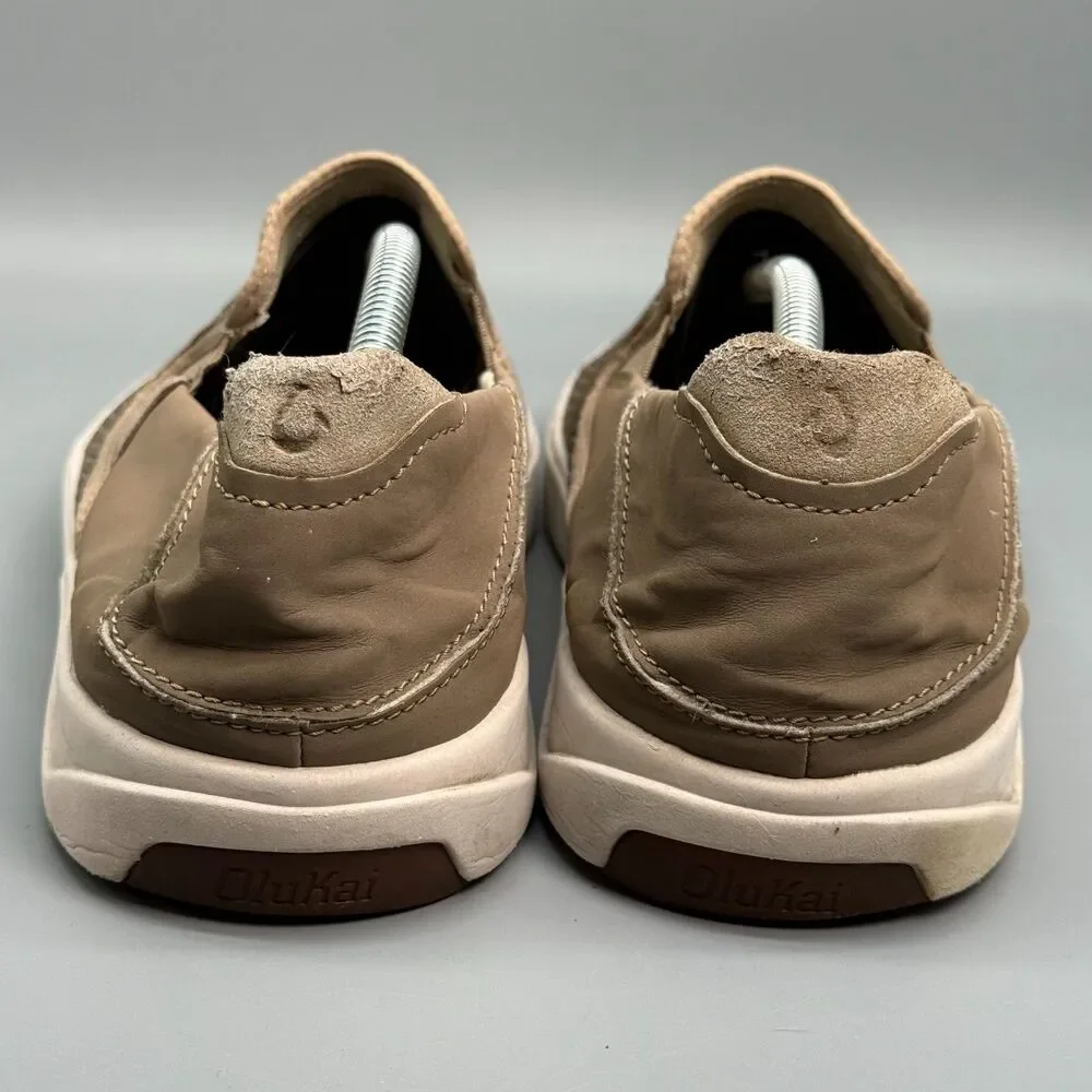 Olukai Lae‘ahi Mens 12 Clay Brown Breathable Lightweight Slip-On Casual Sneakers